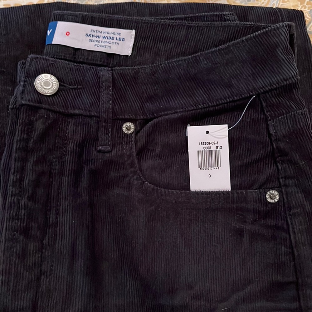 Old Navy high waist navy corduroy pants